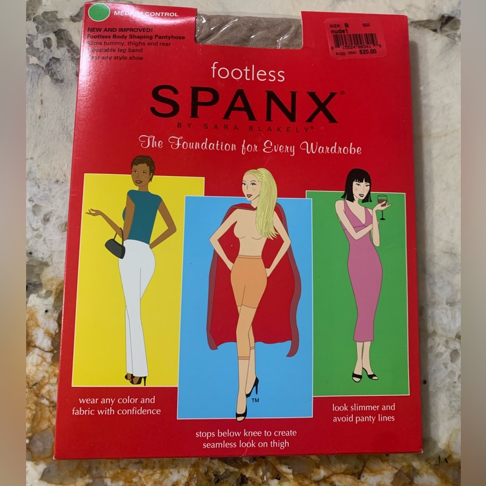 NWT - Spanx - footless body shaping pantyhose